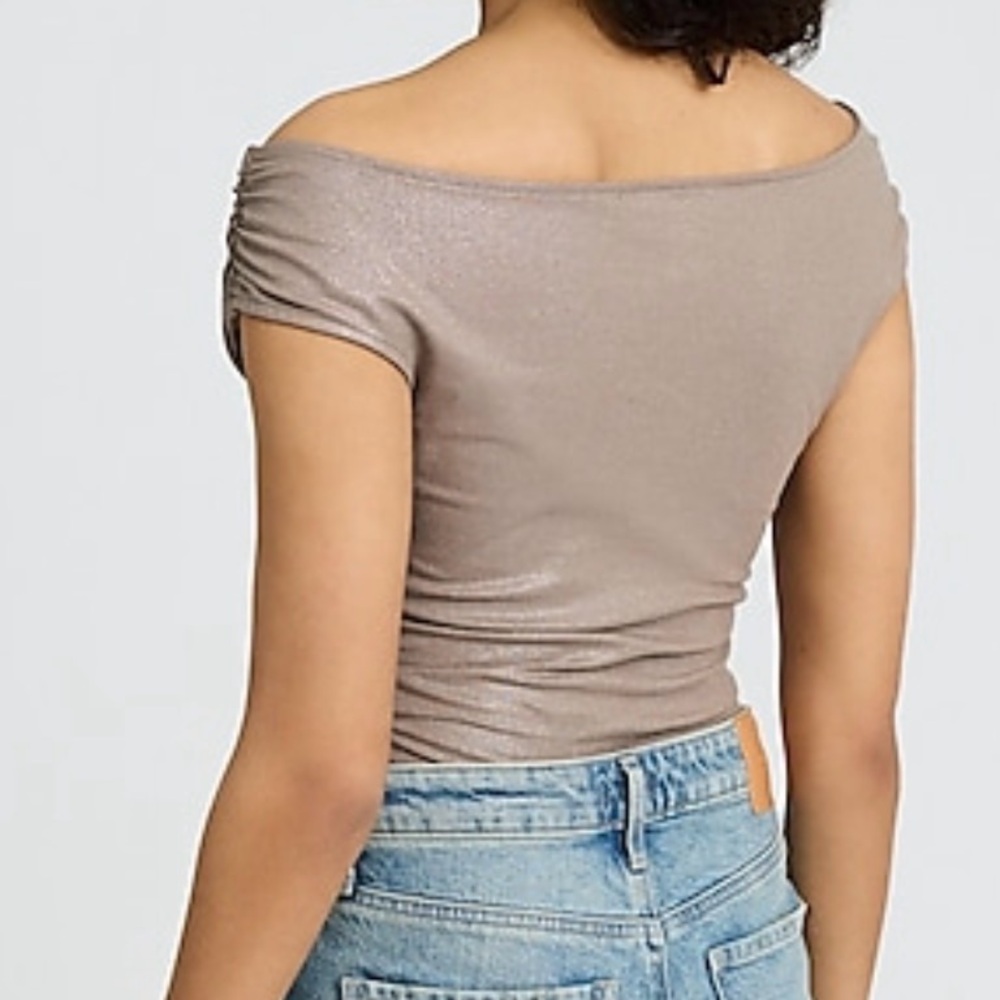 Express Metallic Tan Top - Picture 3 of 9